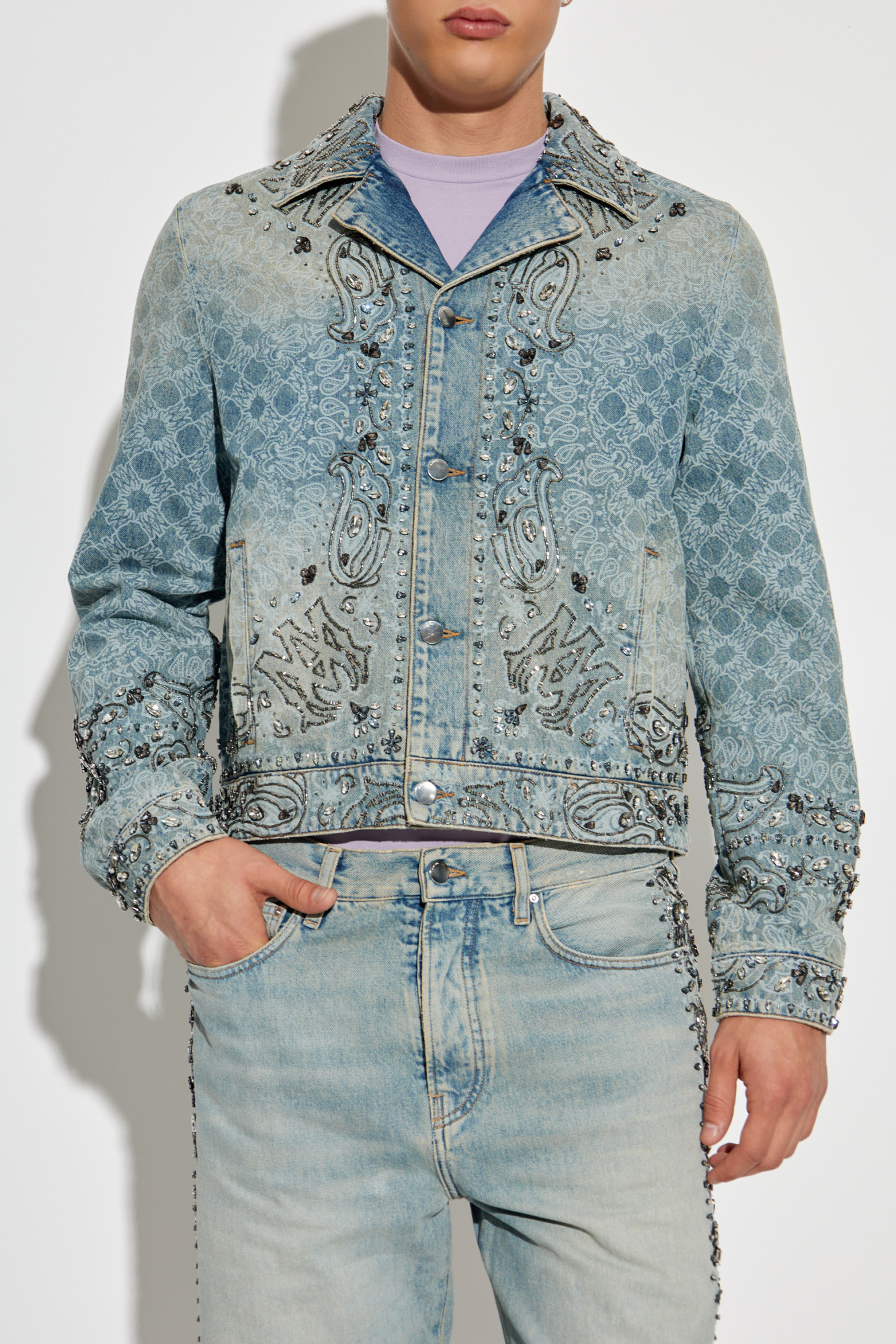 ジャケット・アウター AMERI DETACHABLE SLEEVE DENIM SHIRT Ameri（アメリ）の「DETACHABLE SLEEVE DENIM SHIRT（シャツ